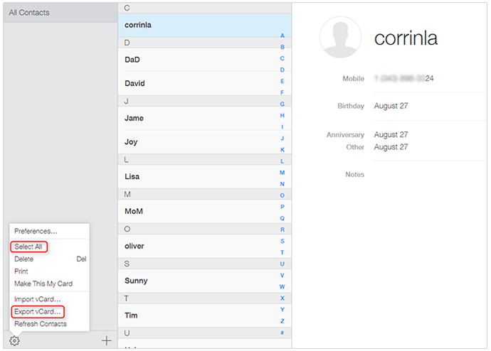 Download contacts from icloud to mac